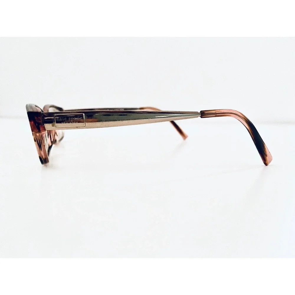 Kate Spade Brown Tortoise Cat Eye Glasses w Gold Metal Temples Leanne 1Y5 135